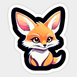 Fennec Fox Illustration Sticker